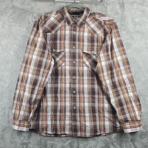 Patagonia Shirt Mens Large Plaid Western Long Sleeve Button Up Organic Cotton